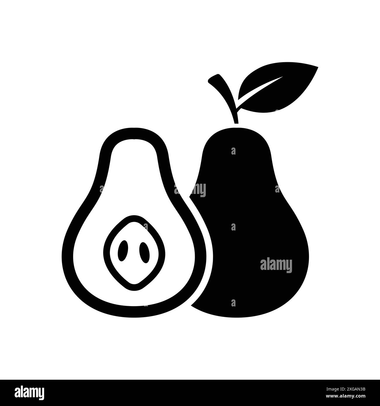 pear icon vector design template in white background Stock Vector Image ...