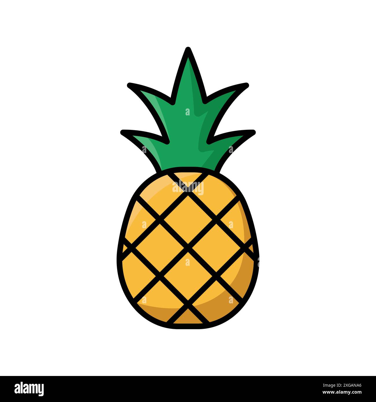 pineapple icon vector design template in white background Stock Vector