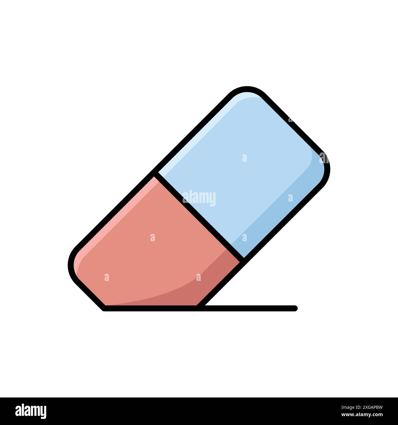 eraser icon vector design template in white background Stock Vector