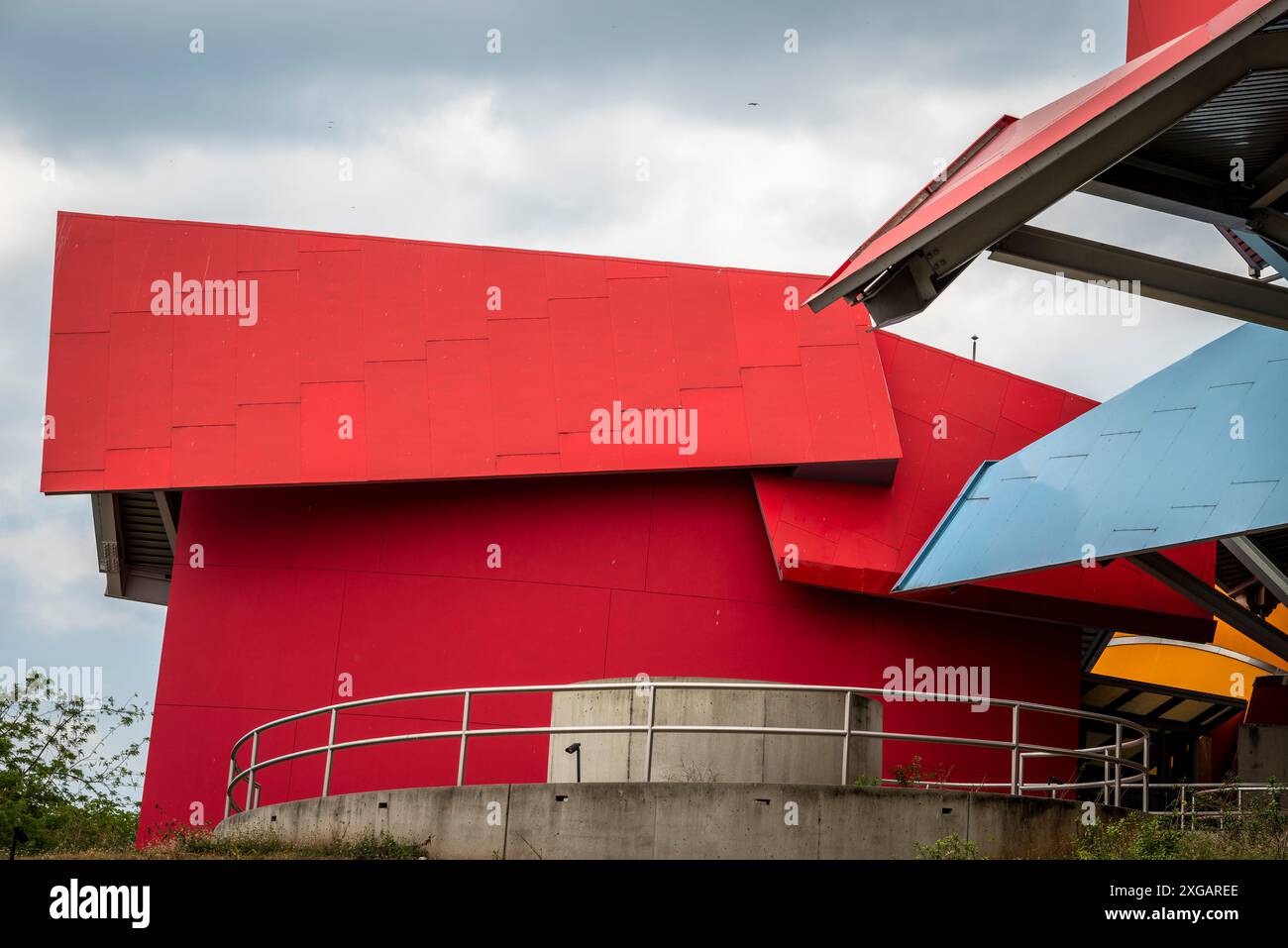 Biomuseo, a museum focused on the natural history of Panama, designed by Frank Gehry., Panama City, Panama, Central America Stock Photo