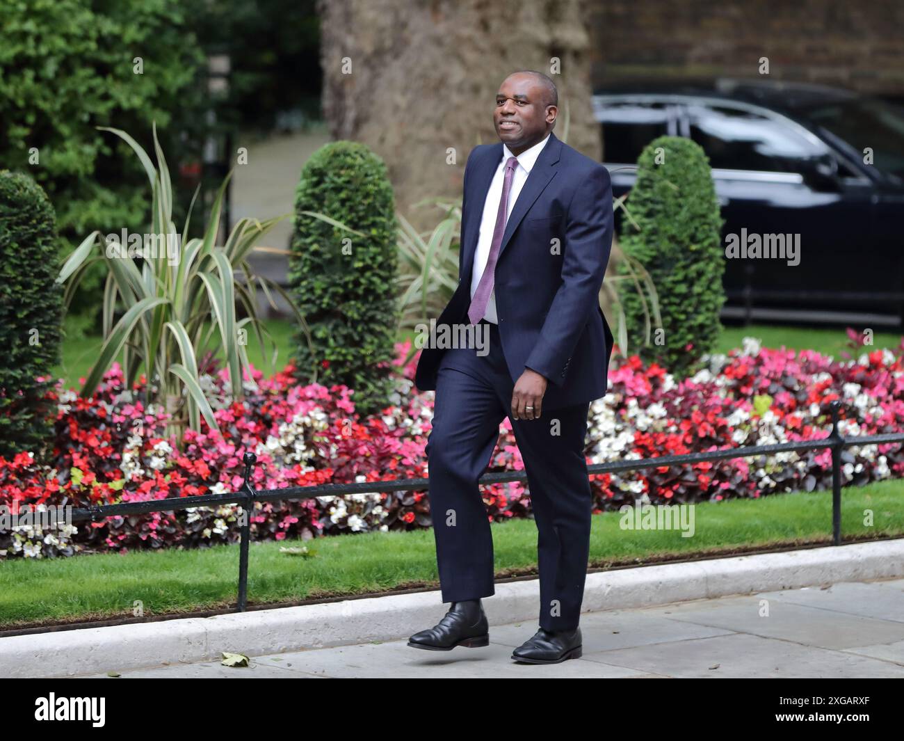 London, UK, 5 July 2024. Newly appointed Secretary of State for Foreign, Commonwealth and Development Affairs David Lammy arrives at No 10 Downing Street, London, UK Stock Photo