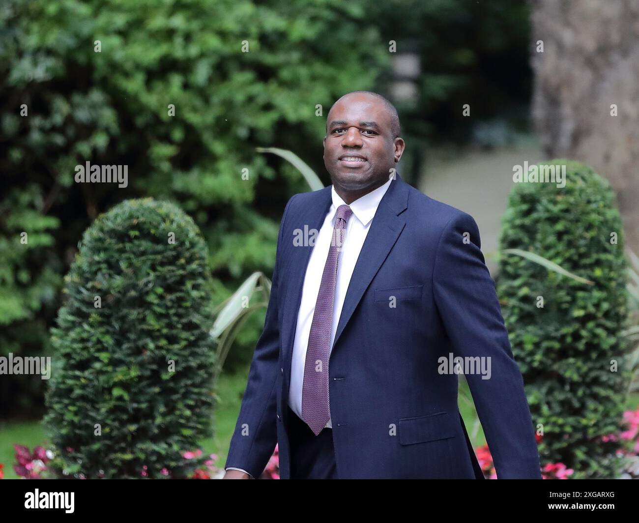 London, UK, 5 July 2024. Newly appointed Secretary of State for Foreign, Commonwealth and Development Affairs David Lammy arrives at No 10 Downing Street, London, UK Stock Photo