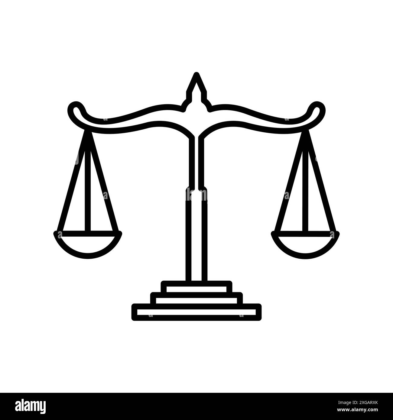 scale of justice icon vector design template in white background Stock ...