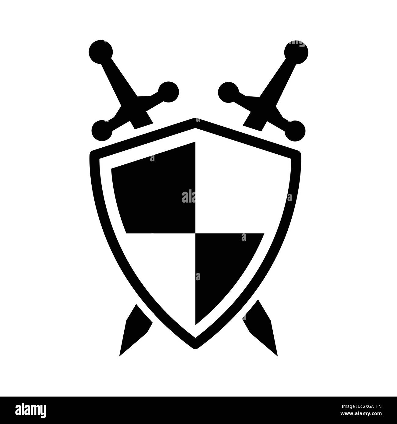 shield and sword icon vector design template in white background Stock ...