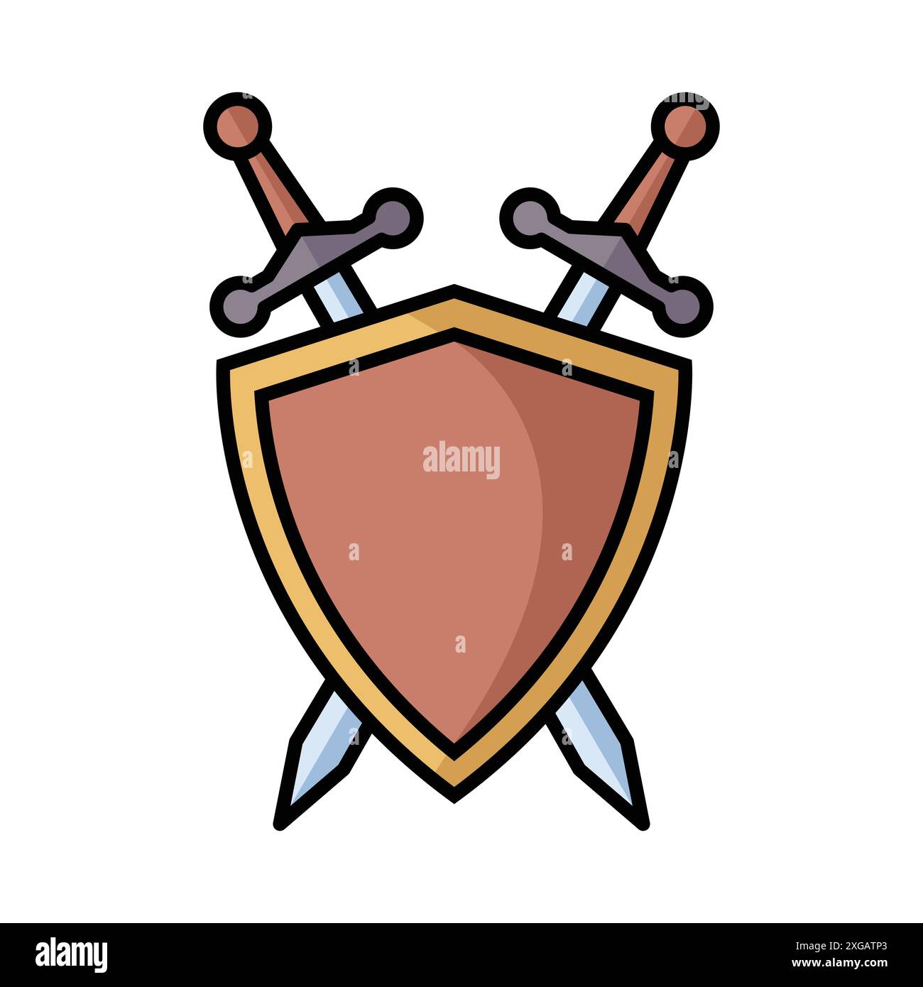 shield and sword icon vector design template in white background Stock ...