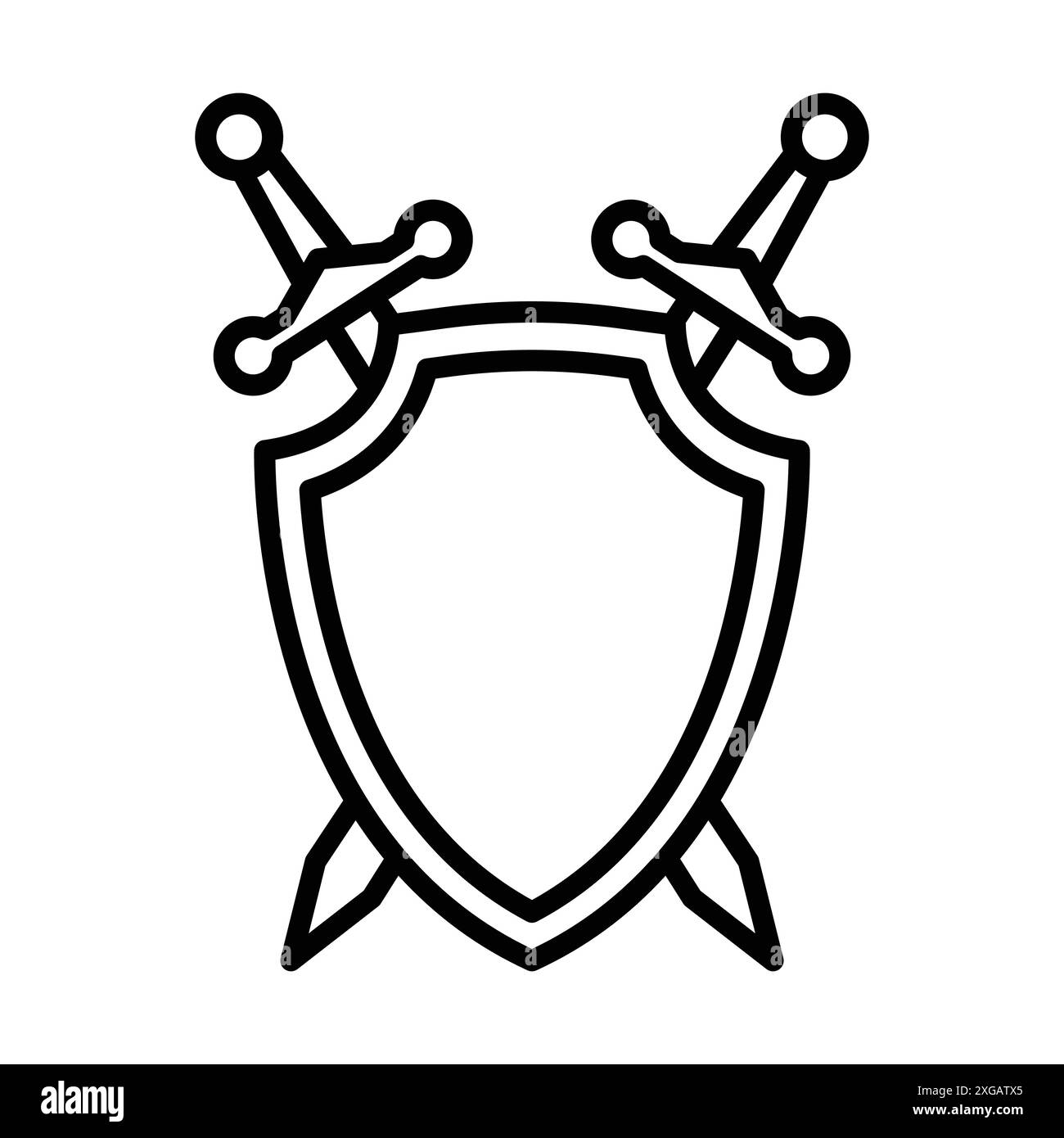 shield and sword icon vector design template in white background Stock ...