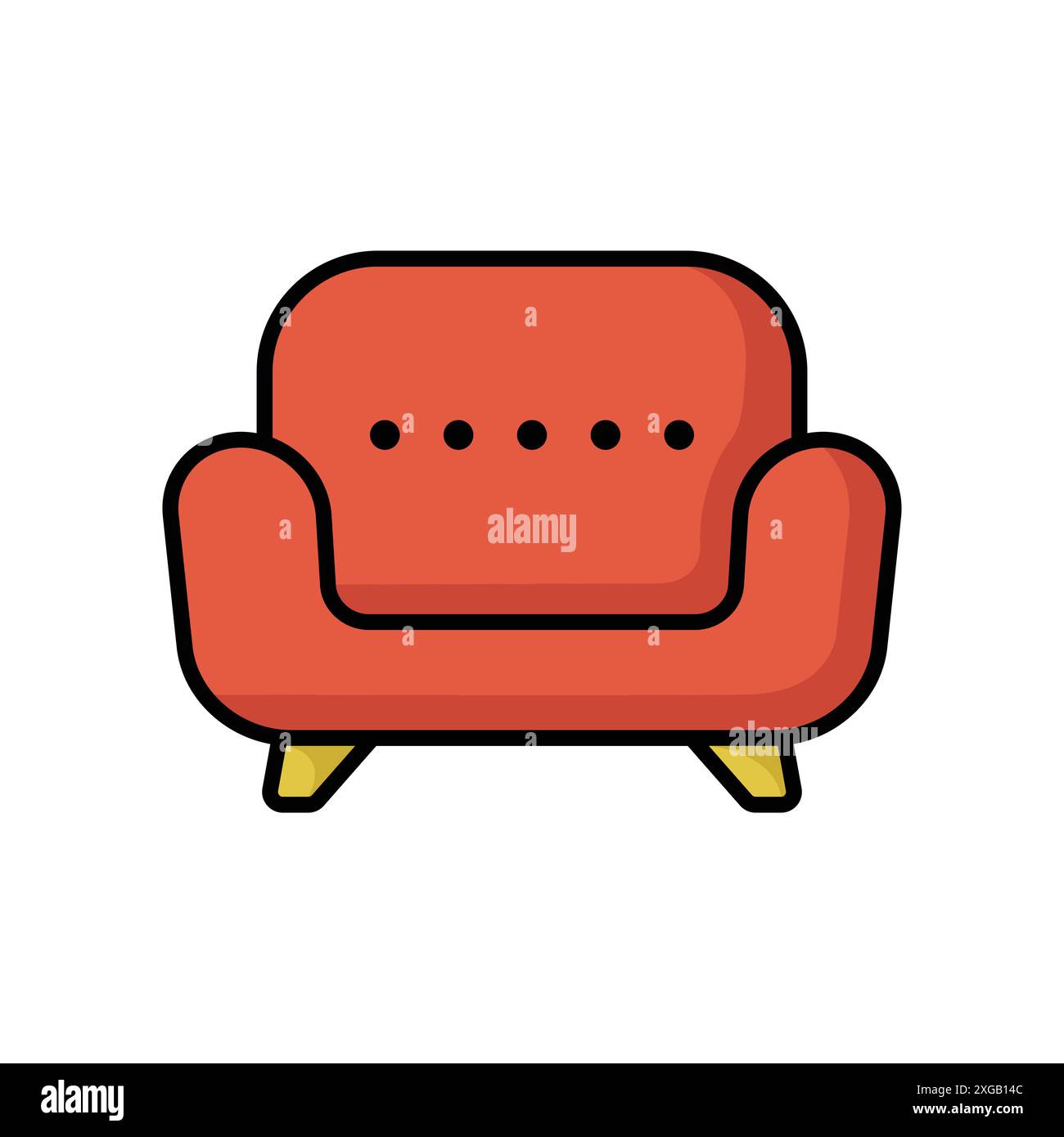 sofa icon vector design template in white background Stock Vector