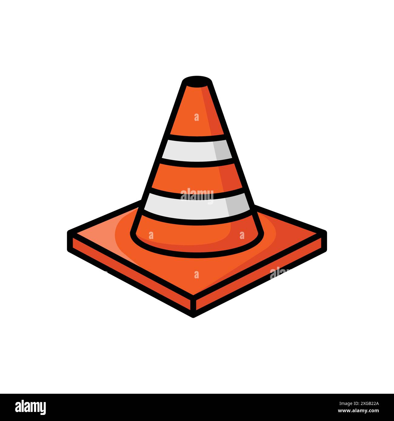 traffic cone icon vector design template in white background Stock Vector