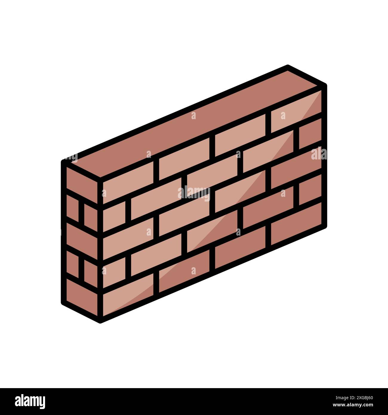 bricks icon vector design template in white background Stock Vector