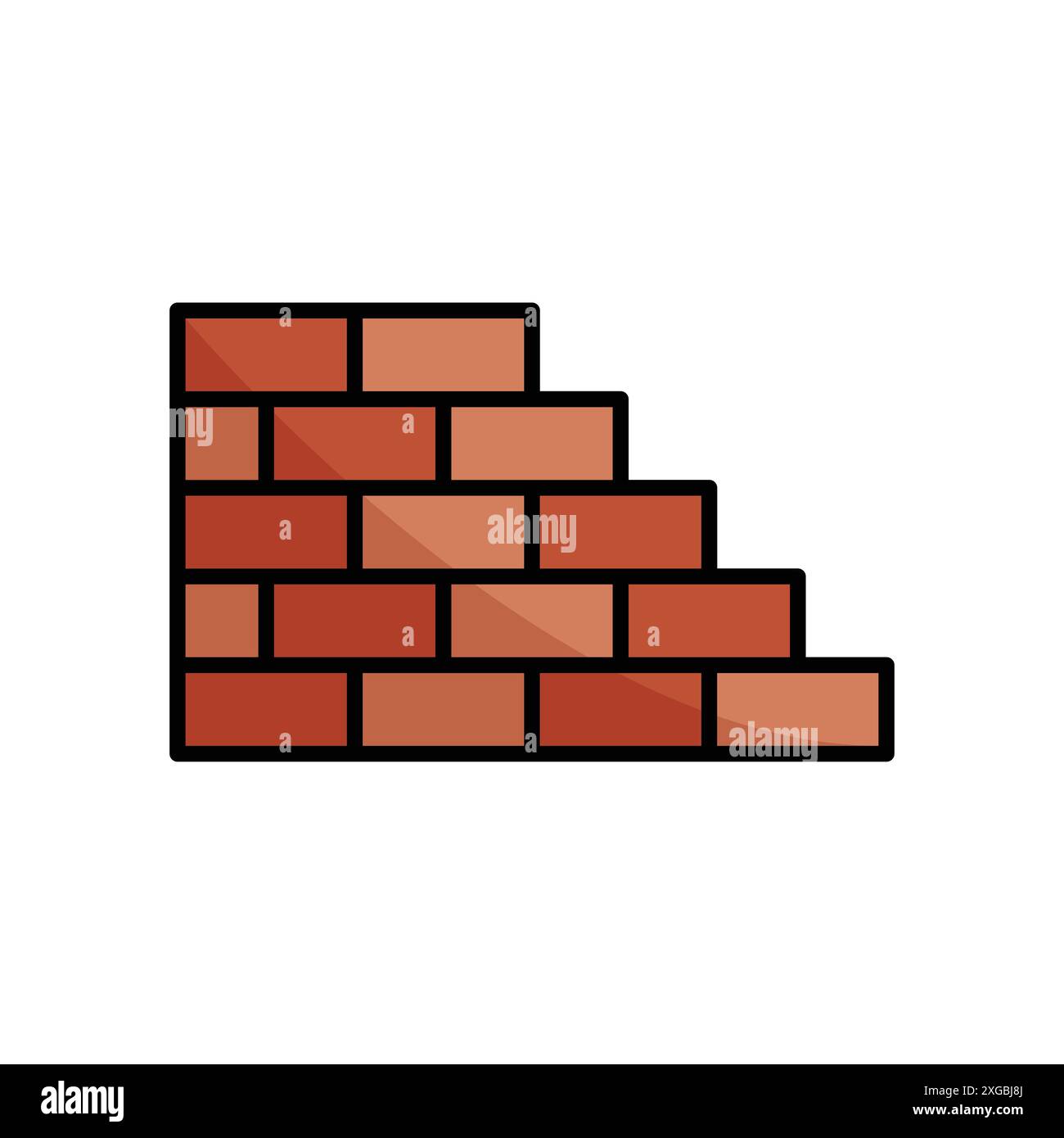 bricks icon vector design template in white background Stock Vector