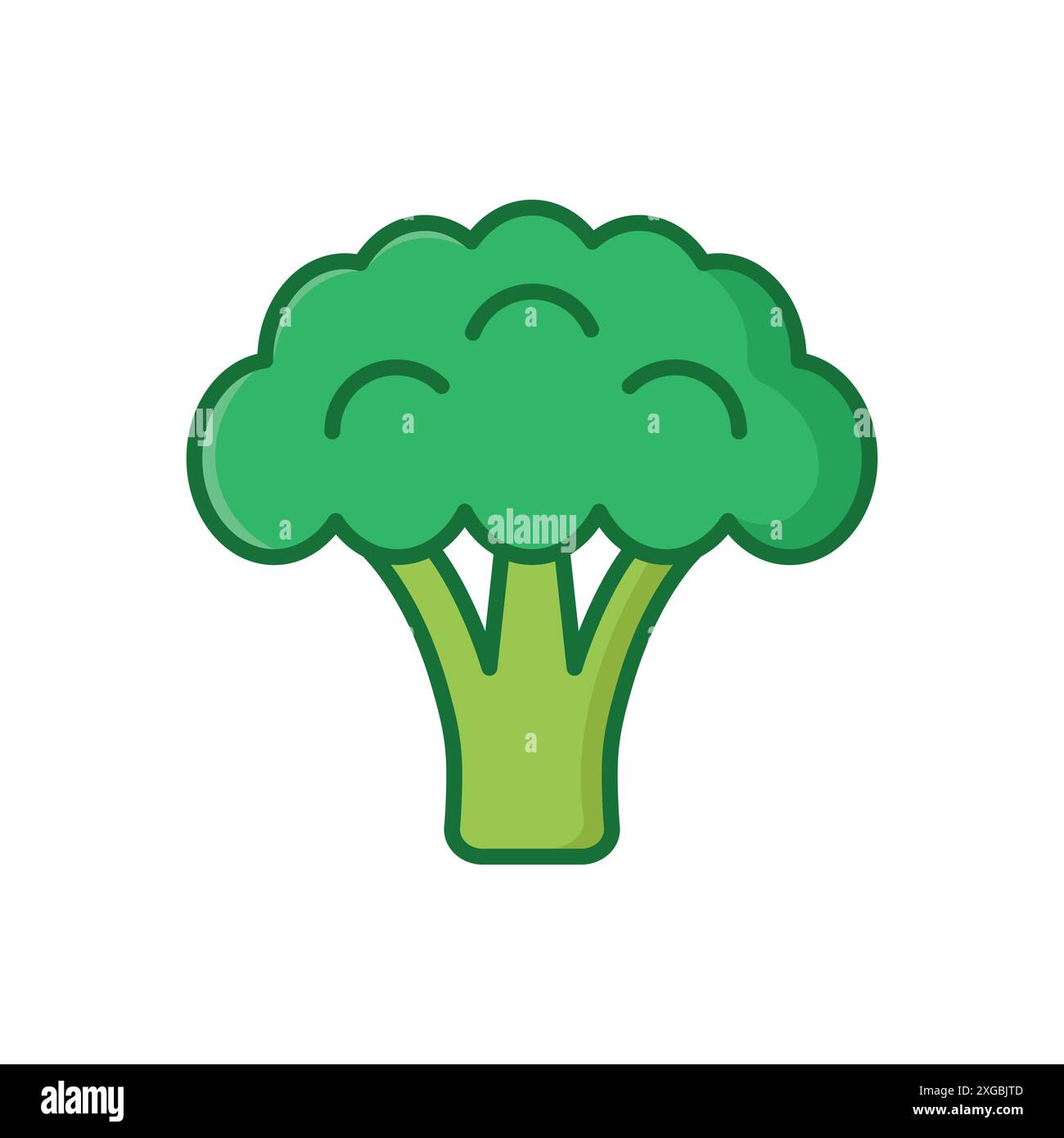 broccoli icon vector design template in white background Stock Vector