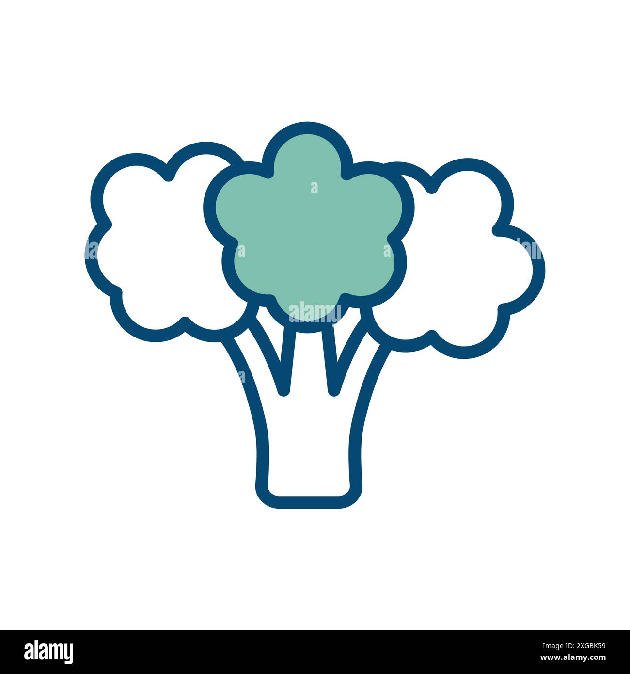 broccoli icon vector design template in white background Stock Vector