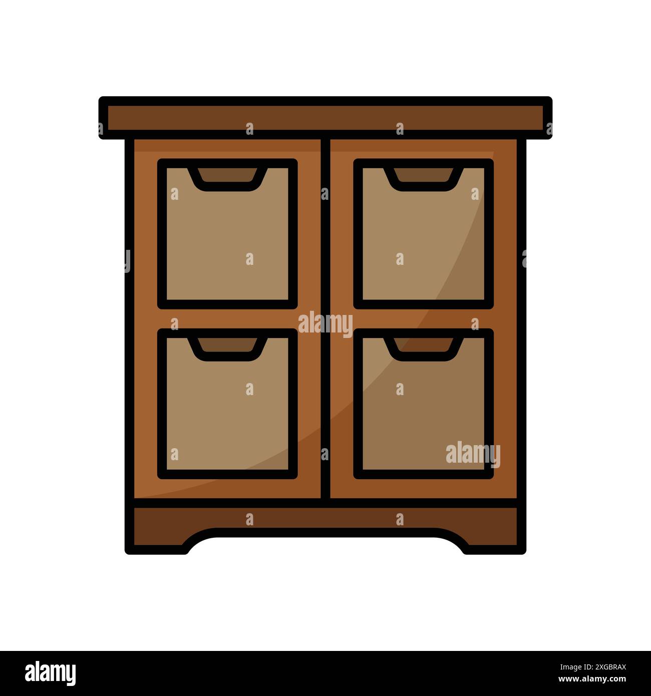 drawer icon vector design template in white background Stock Vector