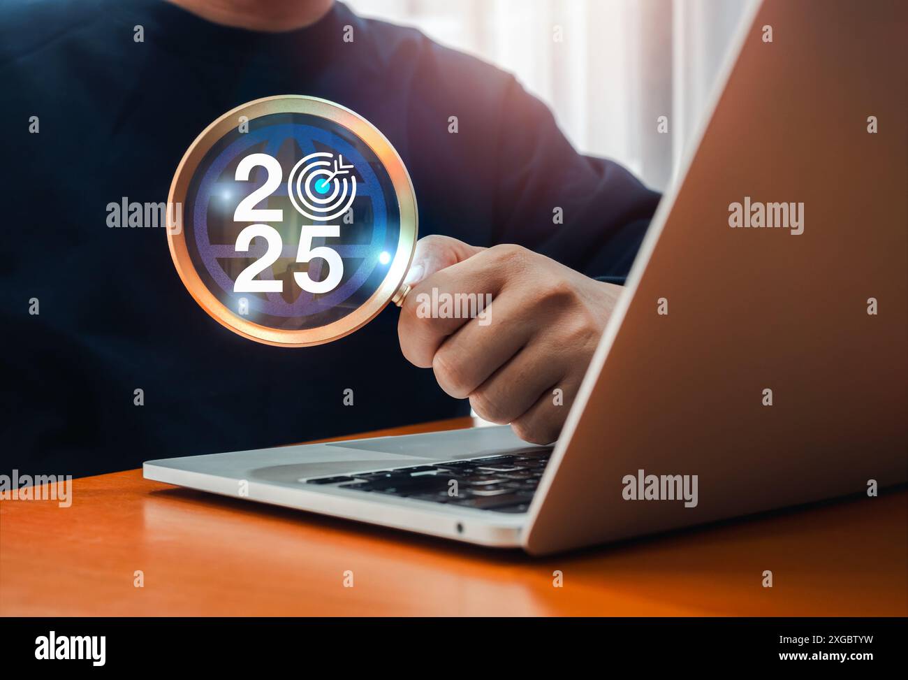 Happy new year 2025, business goal and trends concept. 2025 calendar