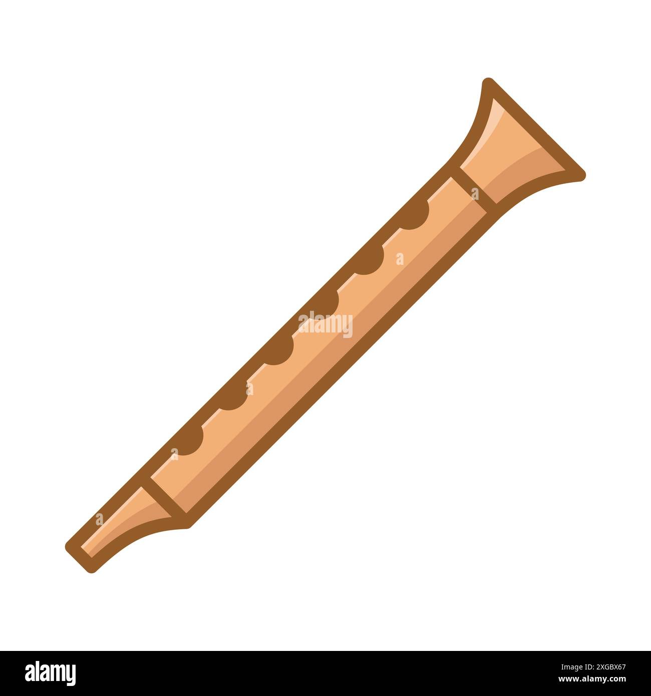flute icon vector design template in white background Stock Vector