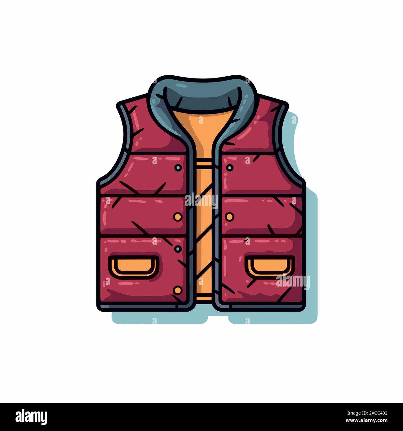 Red puffy jacket Stock Vector Images - Alamy