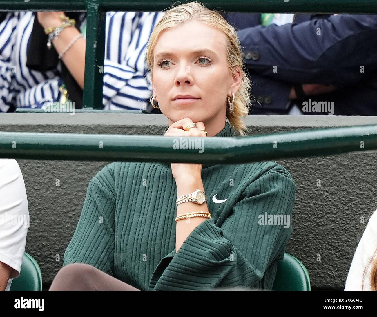 Katie Boulter partner of Alex de Minaur (not pictured) in attendance on day eight of the 2024