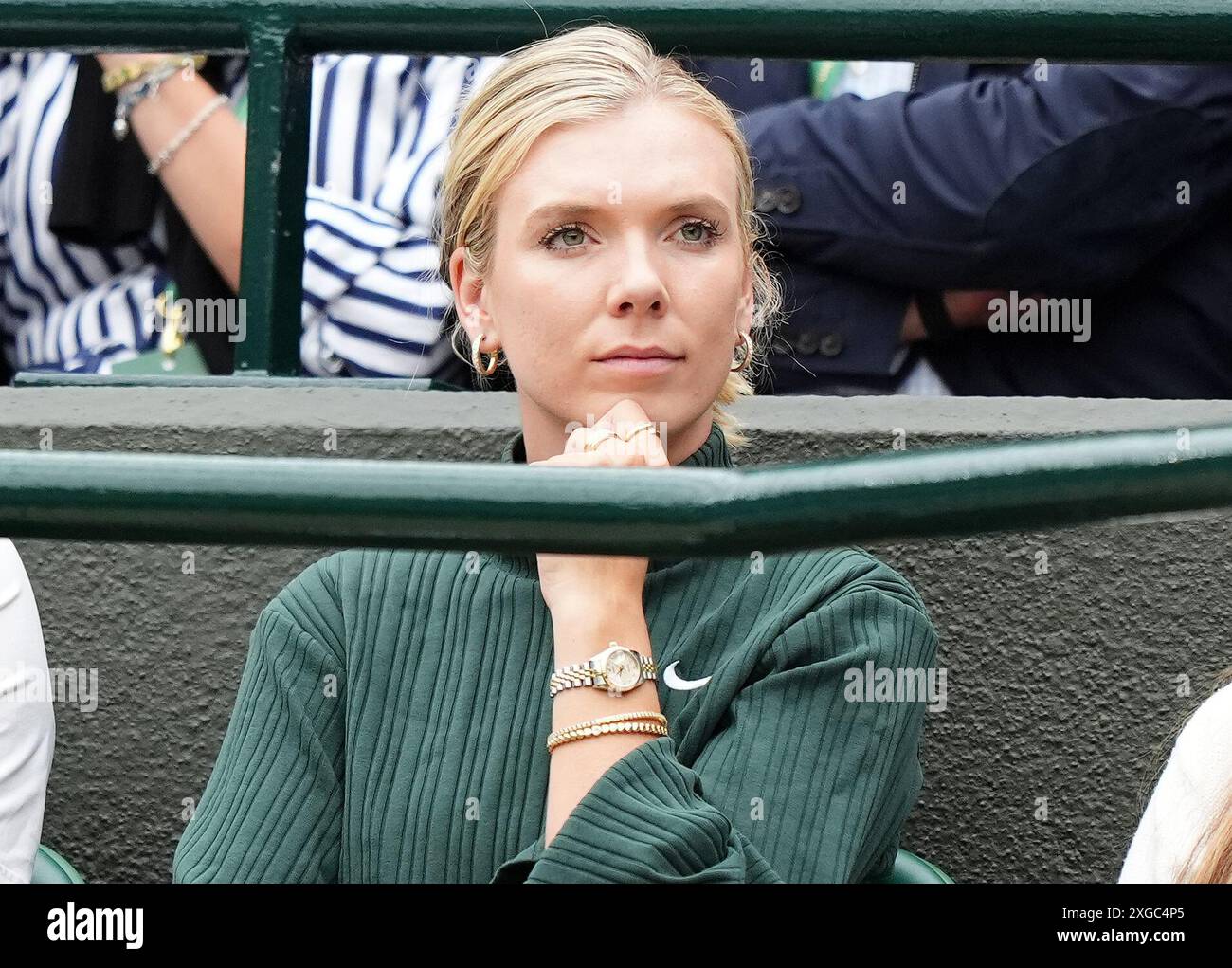 Katie Boulter partner of Alex de Minaur (not pictured) in attendance on day eight of the 2024