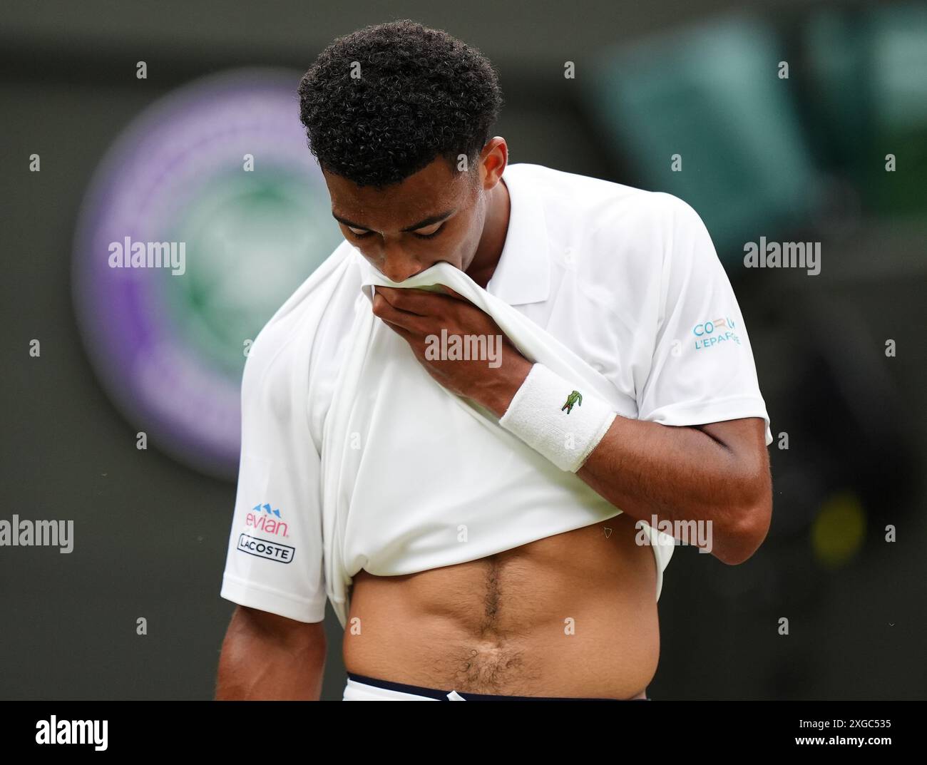 Arthur Fils during his game against Alex de Minaur (not pictured) on