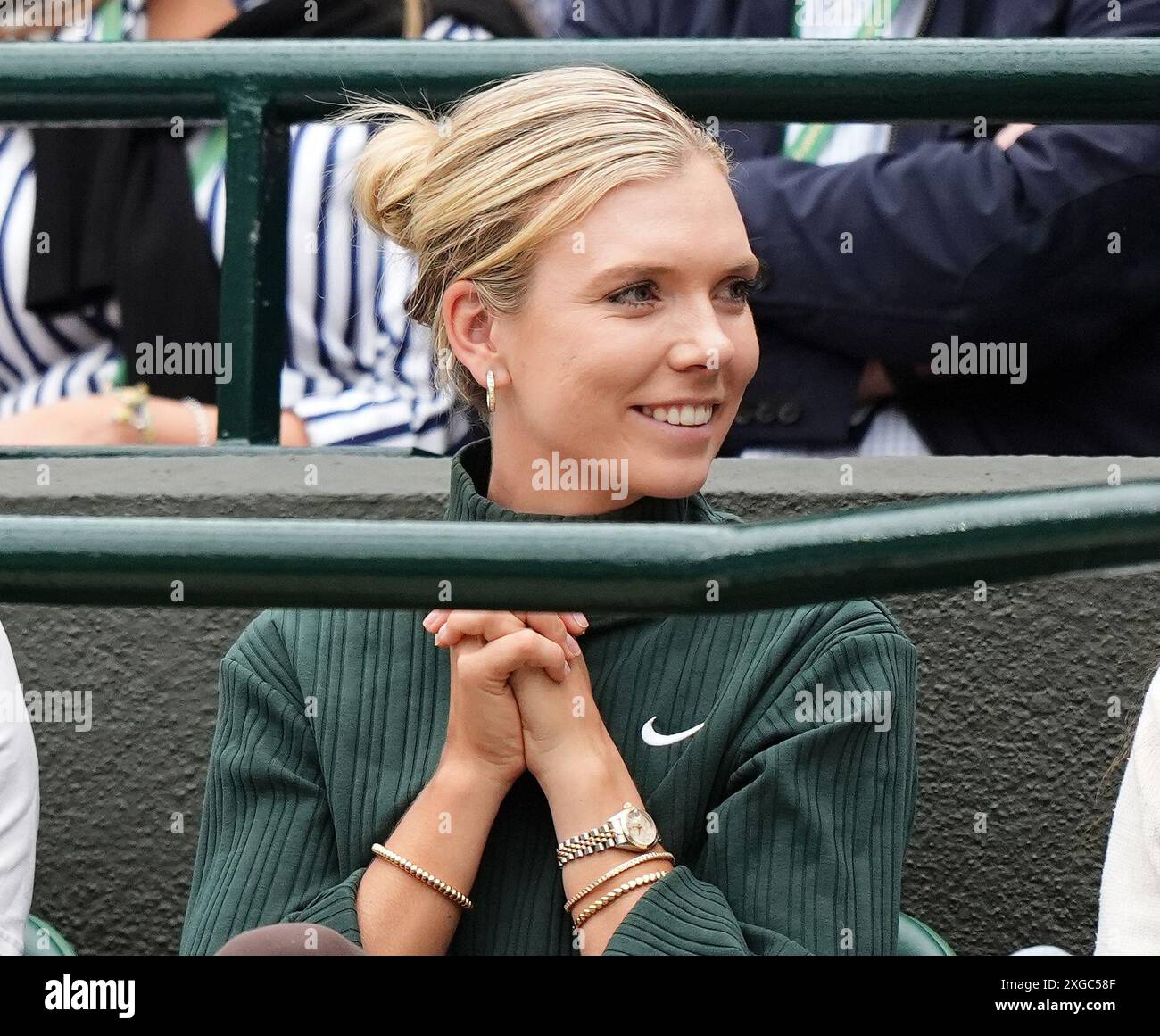 Katie Boulter partner of Alex de Minaur (not pictured) in attendance on day eight of the 2024