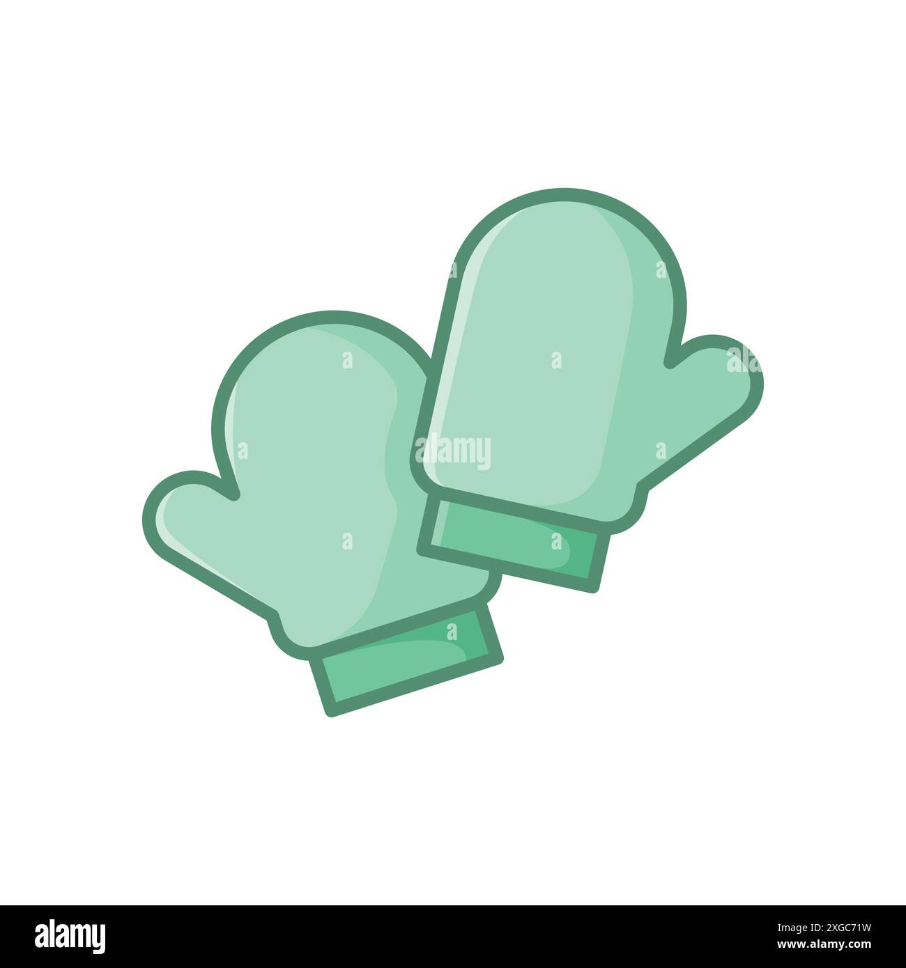 kitchen glove icon vector design template in white background Stock Vector