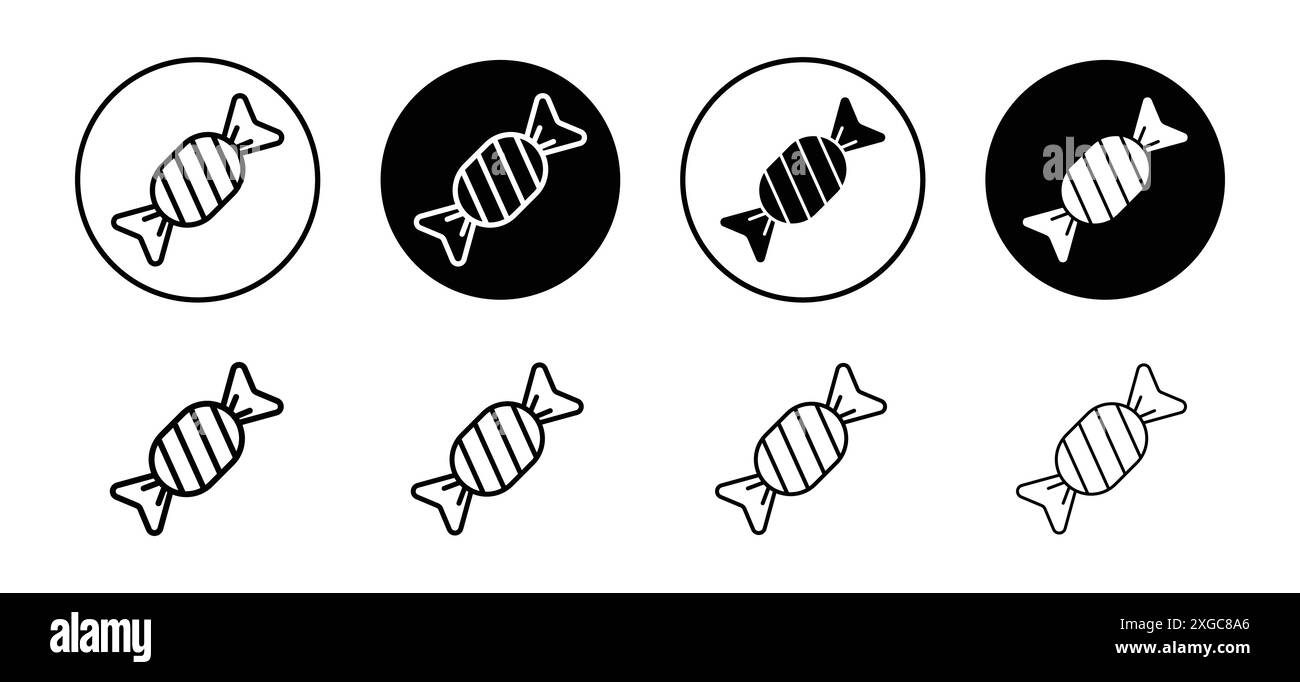 Candy cane icon vector Black and White Stock Photos & Images - Alamy