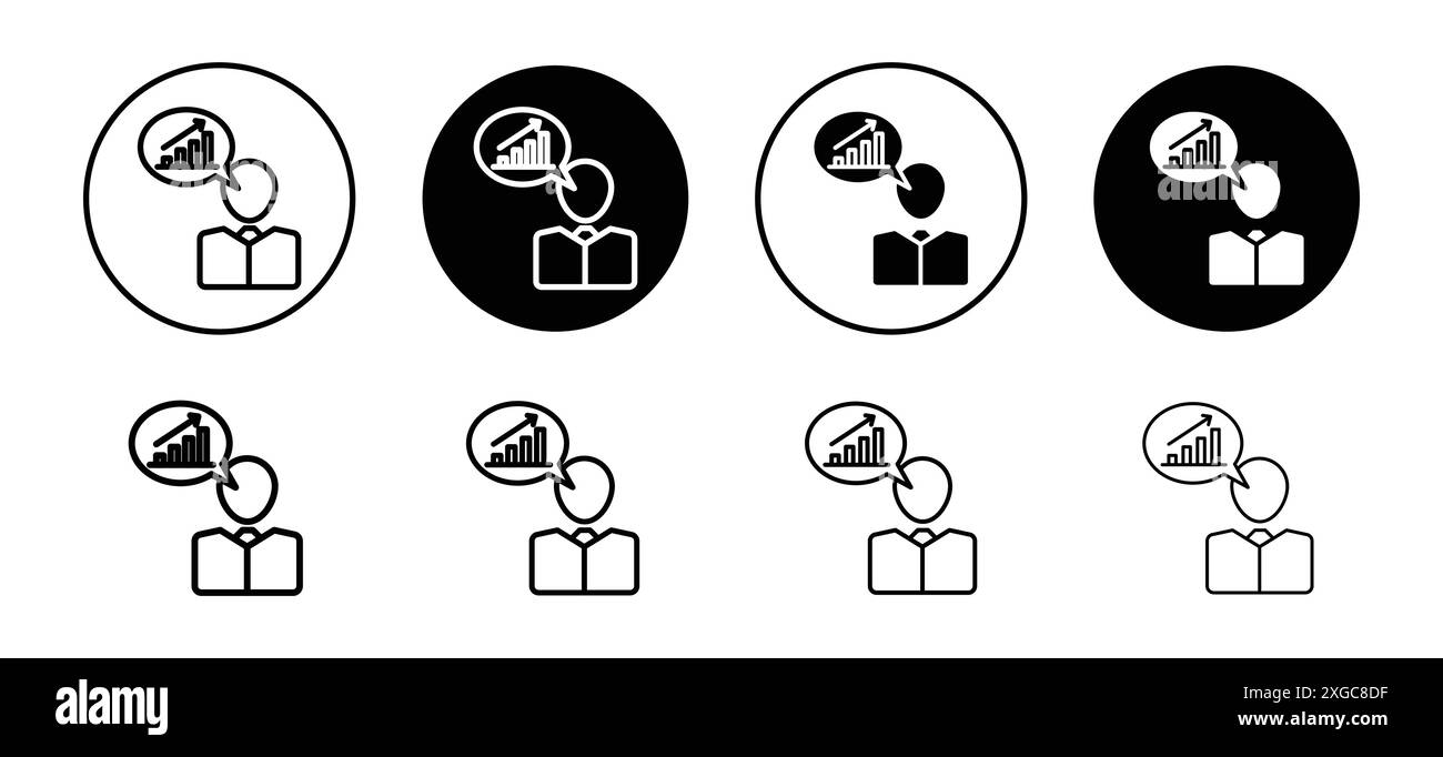 Consulting Icon vector logo set collection for web app ui Stock Vector ...