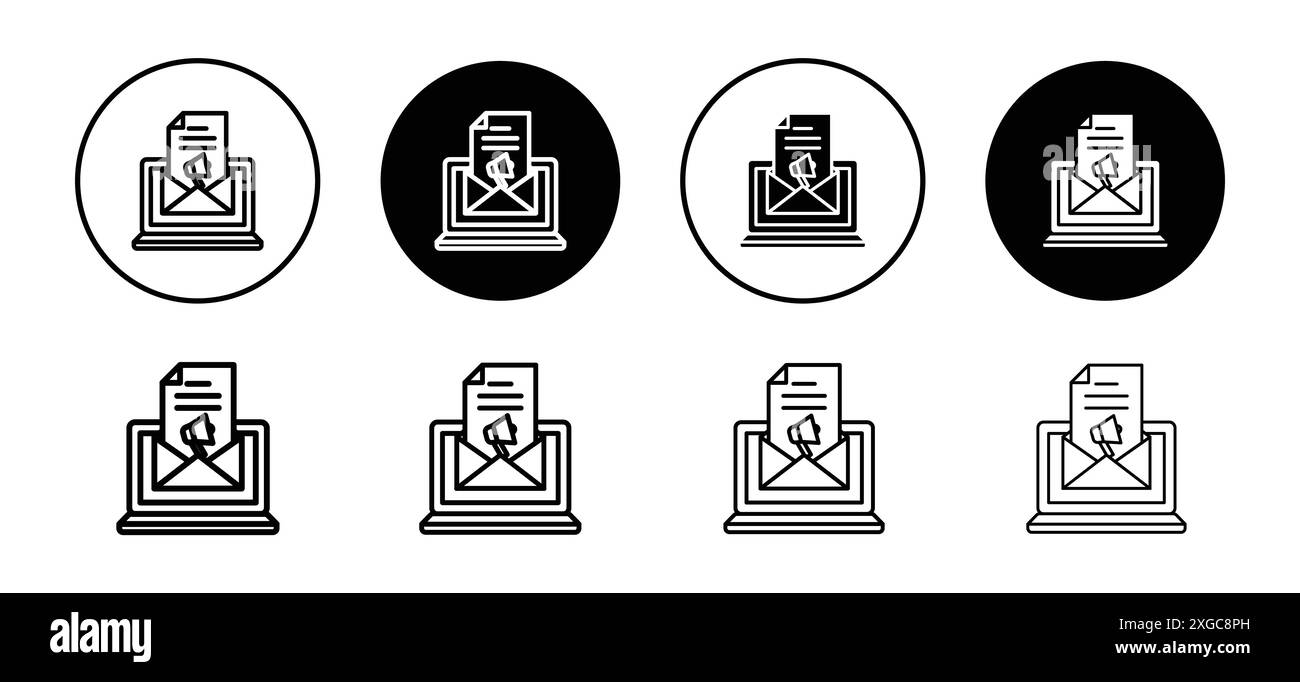 Email inbox logo app icon Black and White Stock Photos & Images - Alamy