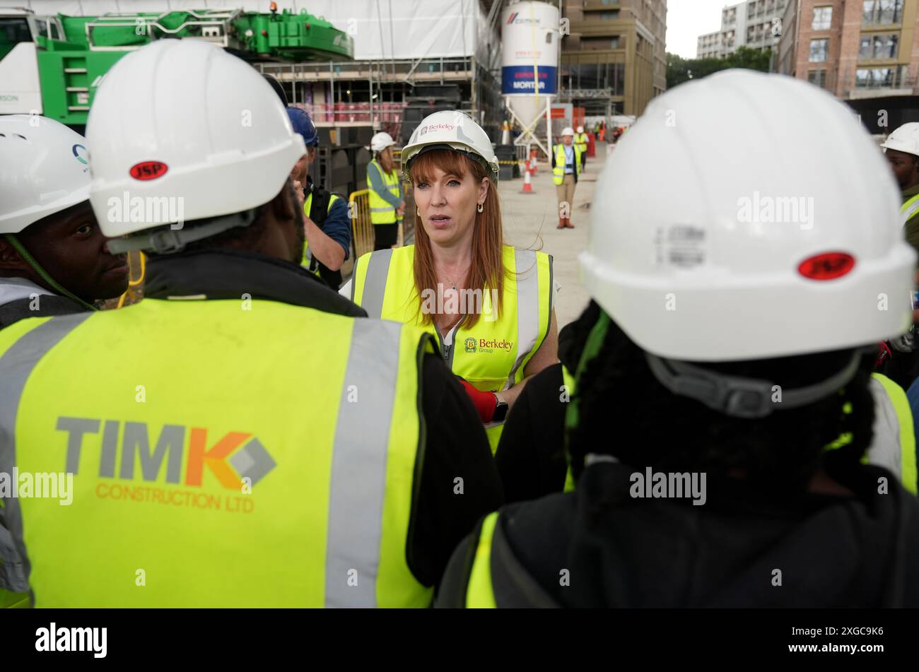 Deputy Prime Minister Angela Rayner speaking to apprentices during a ...