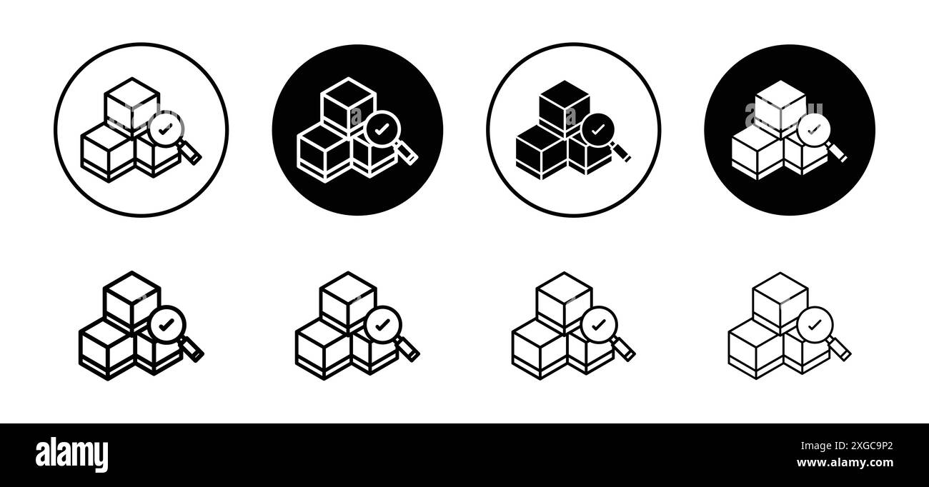 Inventory control icon vector logo set collection for web app ui Stock ...