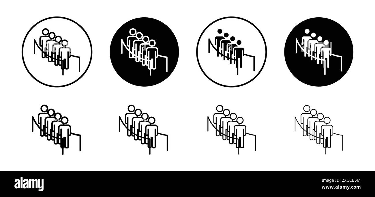 Queue icon vector logo set collection for web app ui Stock Vector Image ...