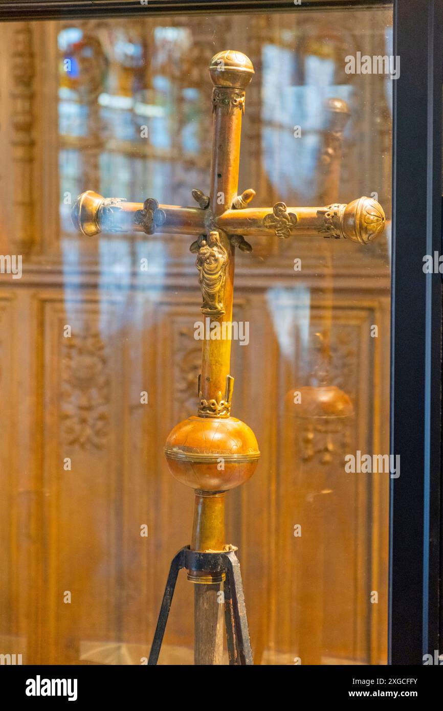 france-seine-maritime-rouen-sainte-jeanne-d-arc-church-cross