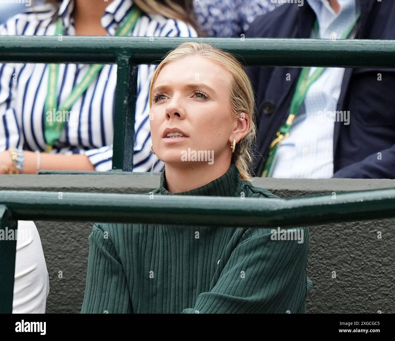 Katie Boulter partner of Alex de Minaur (not pictured) in attendance on day eight of the 2024