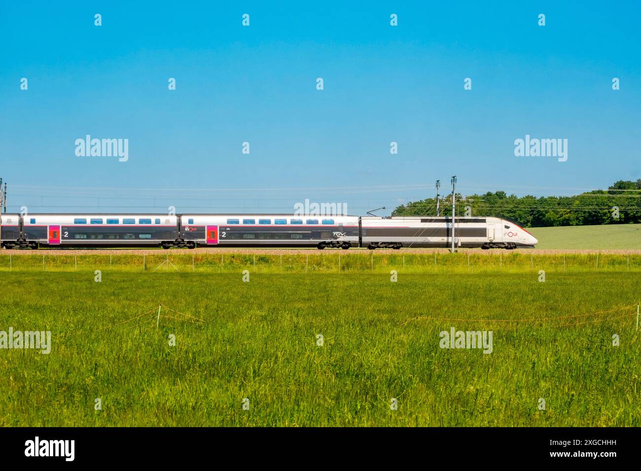 Nitry France, Yonne, Nitry, the TGV line Stock Photo - Alamy