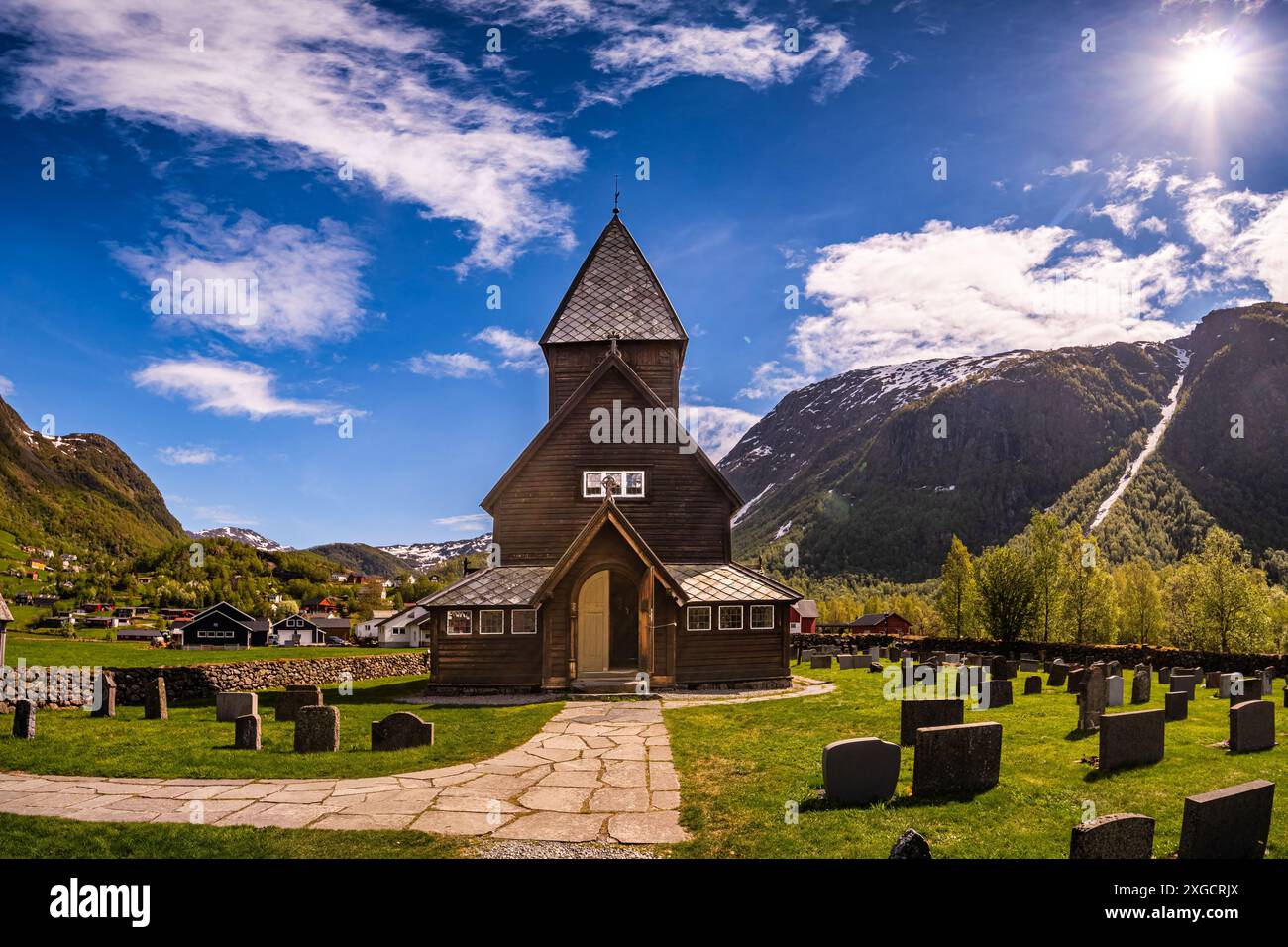 Roeldal Stave Church in Hardanger in Norway Stock Photo - Alamy