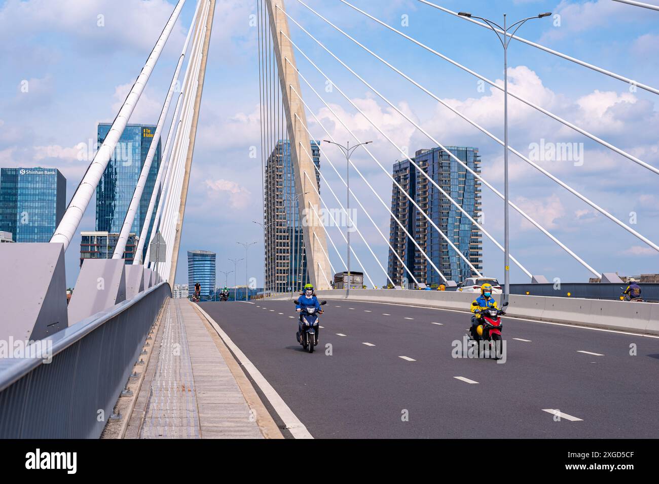 Ho Chi Minh City, Vietnam - June 26, 2024: a bridge over the Saigon ...