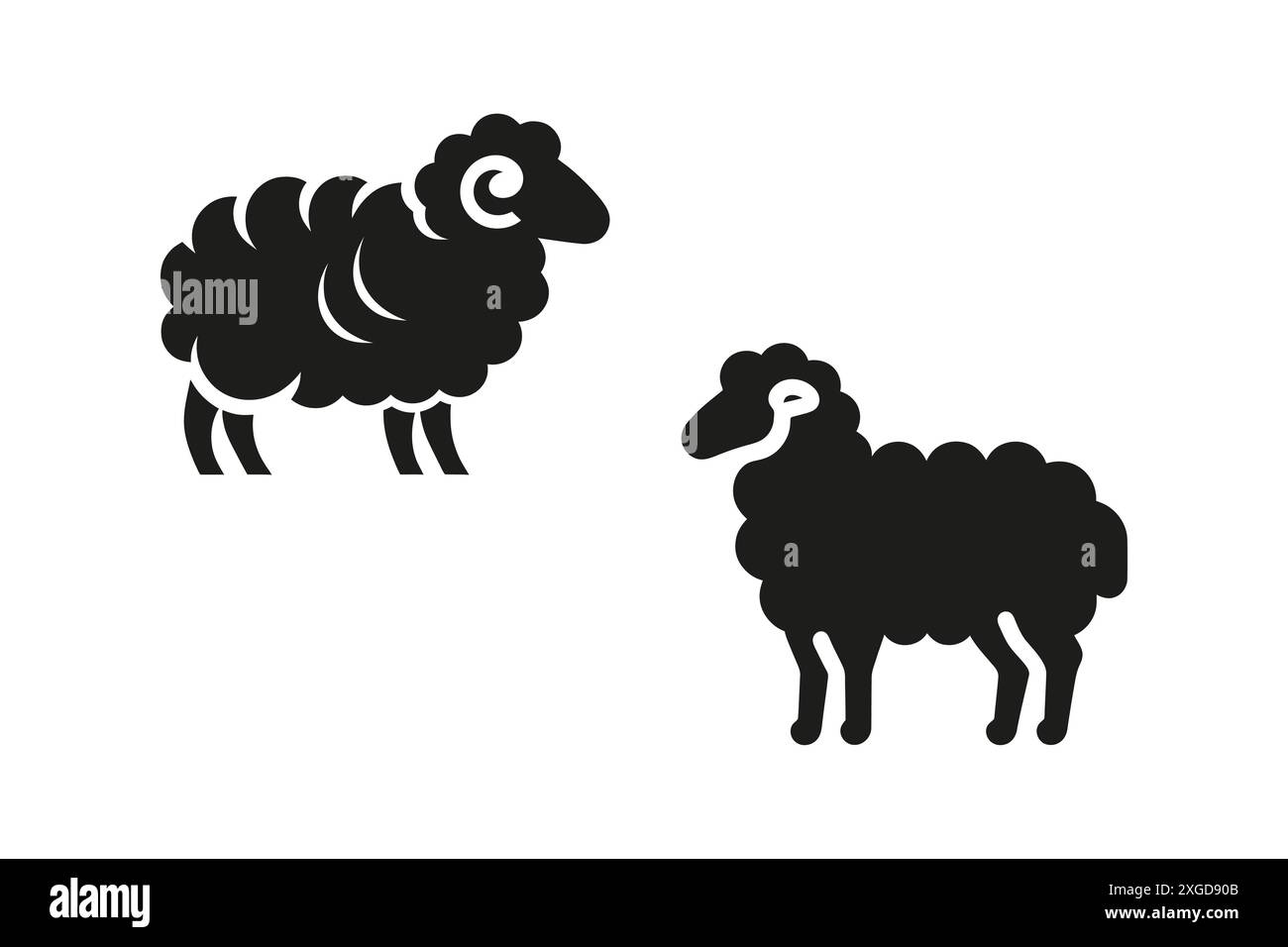 Black Sheep Silhouettes Illustration Stock Vector Image & Art Alamy