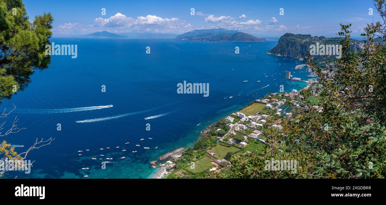 View of Grande Marina from Anacapri panorama view point, Anacapri, Isle ...
