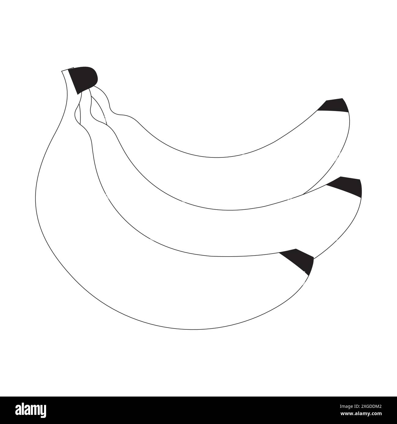 Simple Banana Outline Drawing