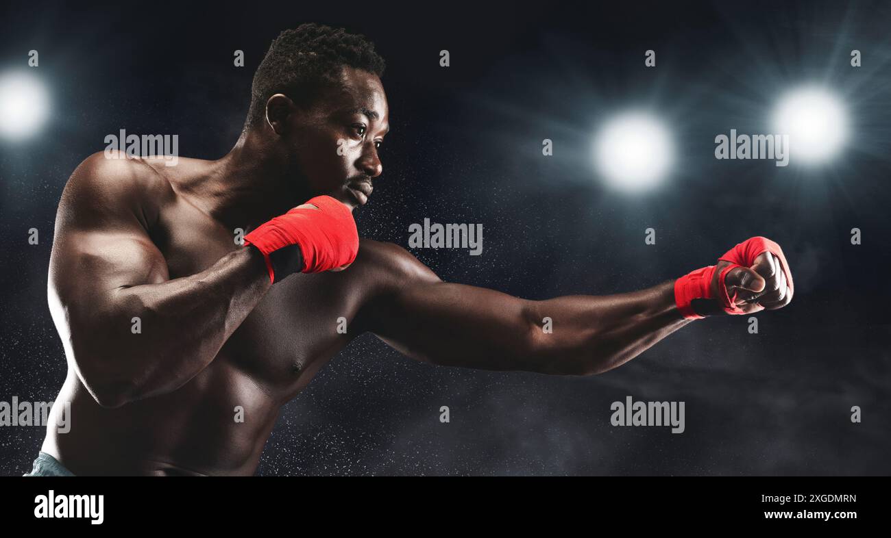 Boxer Training in the Ring Stock Photo