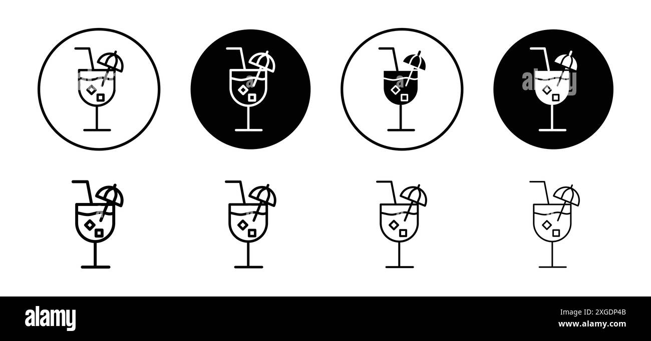 Drink icon vector logo set collection for web app ui Stock Vector Image ...