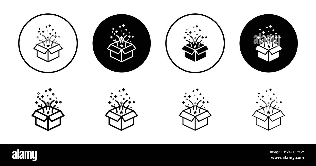 Magic box icon vector logo set collection for web app ui Stock Vector ...