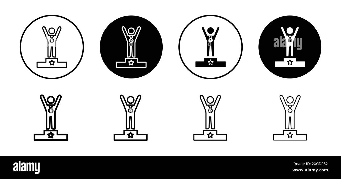 Winner icon vector logo set collection for web app ui Stock Vector ...