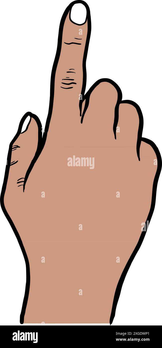 Clicker, Pointer Hand Line Icon Stock Vector