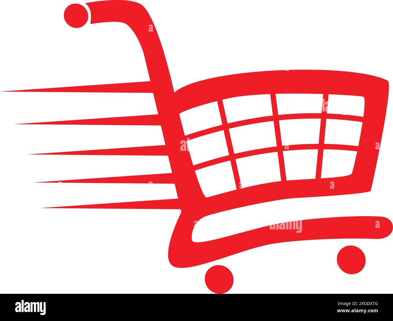 Flat icon of shopping chart Stock Vector