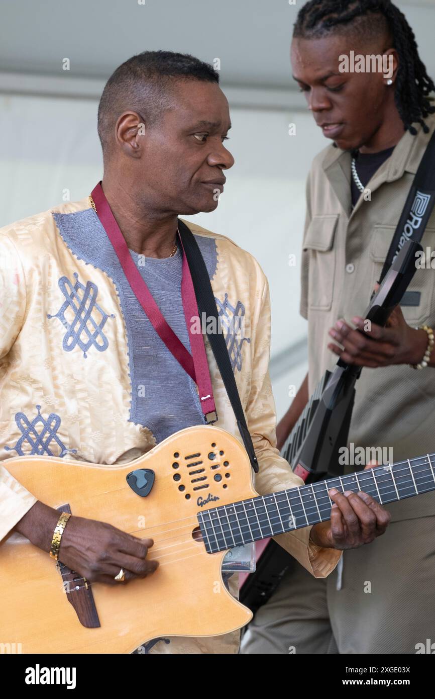 Alpha Yaya Diallo Band at Sunfest, London, Ontario July 2024 Stock