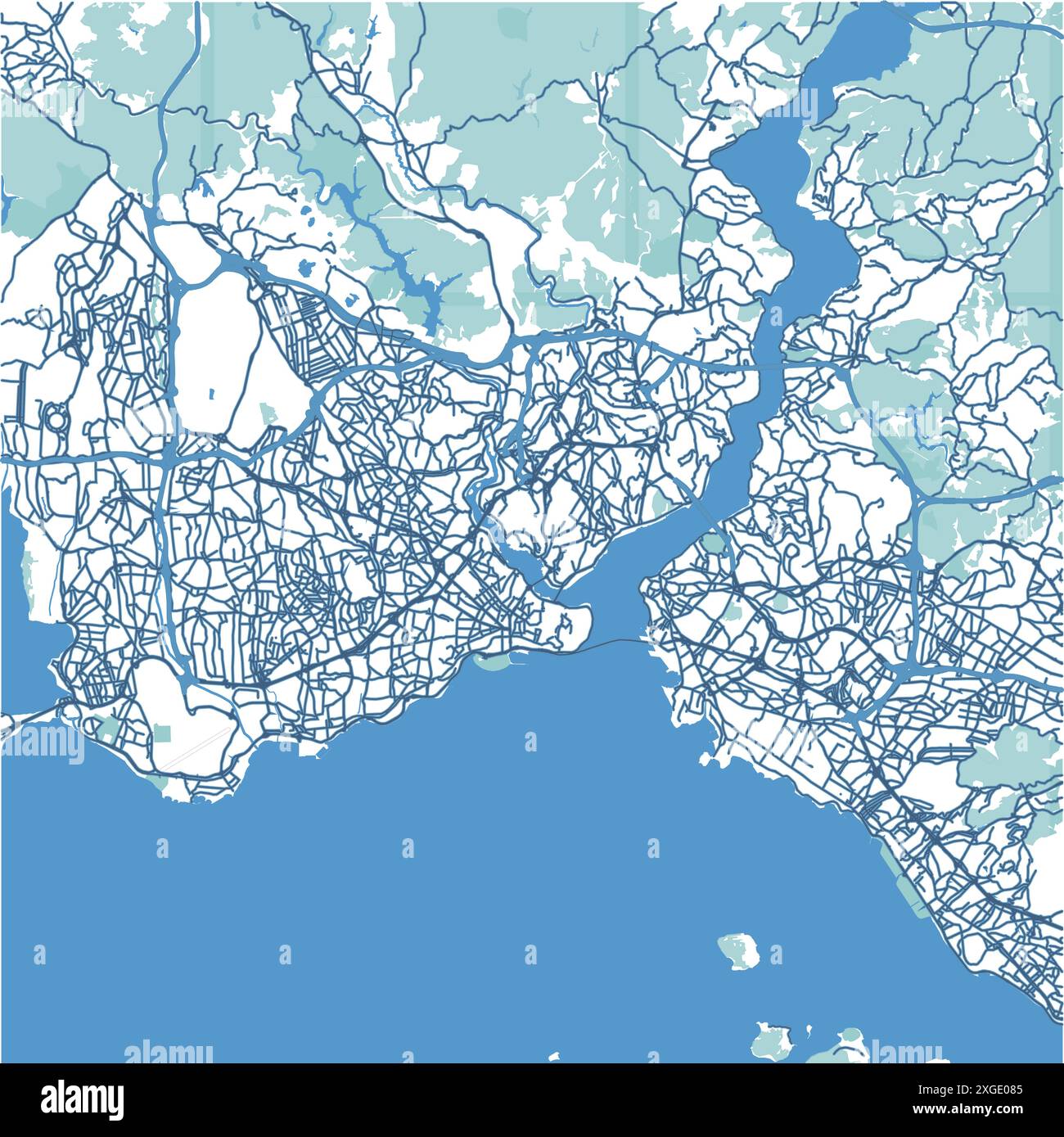 map-of-istanbul-stock-vector-images-alamy
