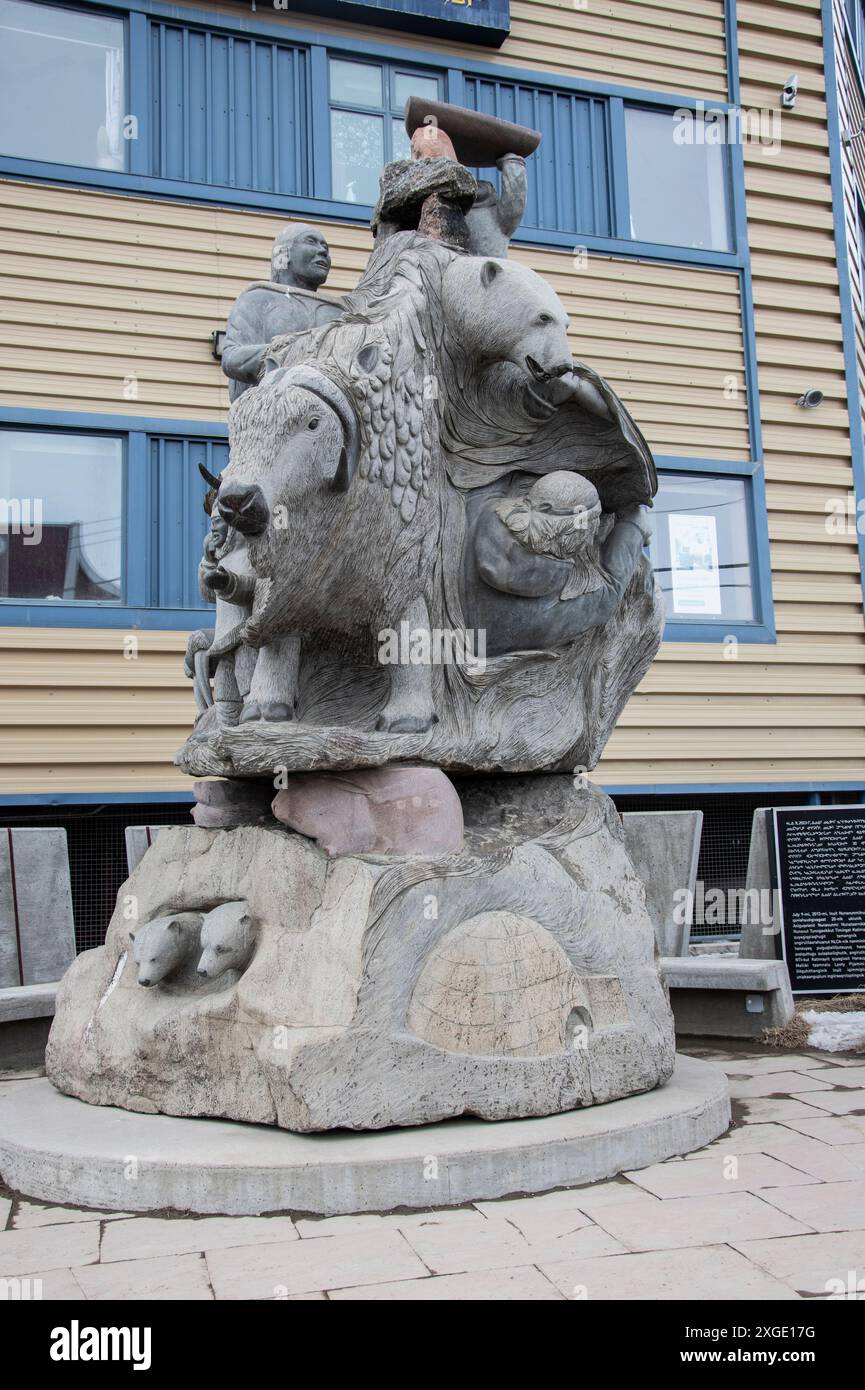 Inuit Monument Sculpture celebrating Inuit culture and reclaiming Inuit homeland at ...