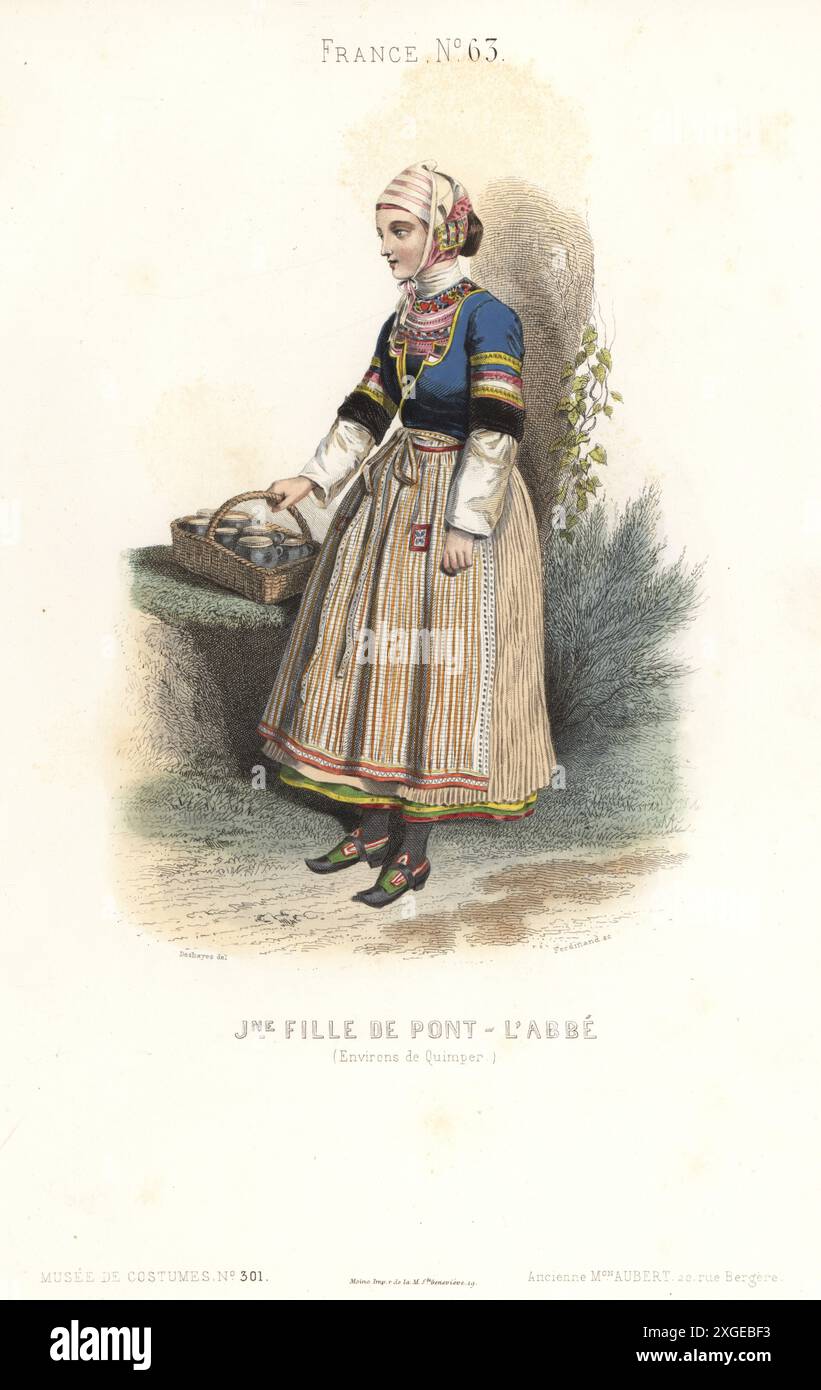 Carte Postale Ancienne – Jeunes Filles De Pont-l'Abbé, Folklore Breton