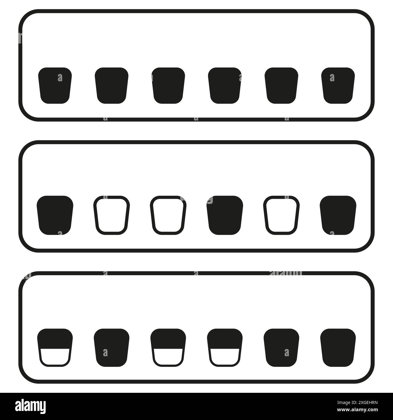 Tooth alignment icons. Dental braces vector. Black and white ...